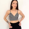 Black-White Patterned Crop Black-White Patterned Crop