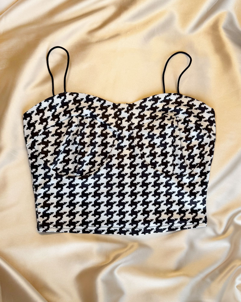 Houndstooth Crop Top Houndstooth Crop Top