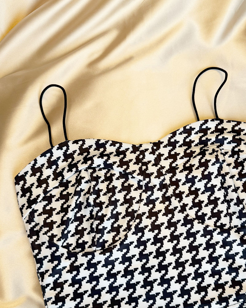 Houndstooth Crop Top Houndstooth Crop Top