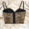 Leopard Sequin Bustier – Wild Elegance Meets Sparkle